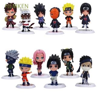 HEMKEN Japan Comics Naruto PVC Toys Kakashi Action Figures Gaara 7cm Obito 6pcs/Lot Itachi Model Figurine Sakura