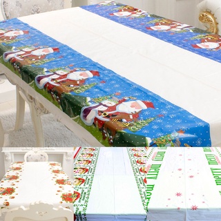 110*180cm navidad mantel de mesa cena fiesta año nuevo impreso rectángulo pvc mantel de navidad cubierta de mesa decoraciones
