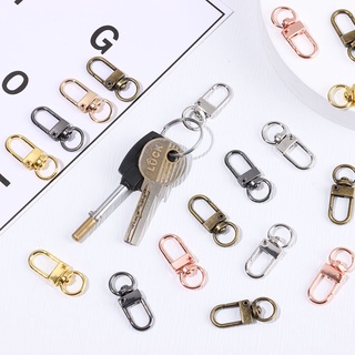 ACCUMULER 5Pcs Metal Bags Strap Buckles Jewelry Making Hook Lobster Clasp Hardware DIY KeyChain Bag Part Accessories Split Ring Collar Carabiner Snap/Multicolor (8)