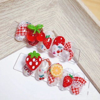 Aroma1 adorable fruta fresa de dibujos animados melocotón conejito uñas arte joyería 3D decoración de uñas (2)