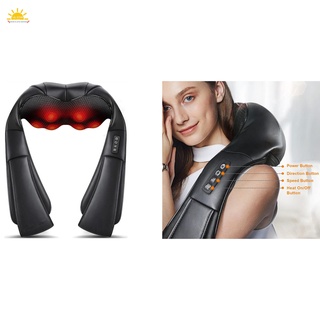 Masajeador trasero Pu/masajeador eléctrico Para el hombro con Calor masajeador Para cuello cuello redondo/soporte De hombro Ue