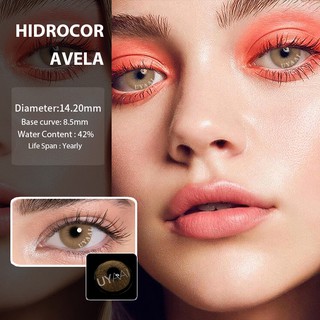 UYAAI 2 pzs lentes de contacto anuales de colores/lentes de contacto naturales para pupila/lentes de contacto cosméticos anuales Hidrocor Series-AVELA