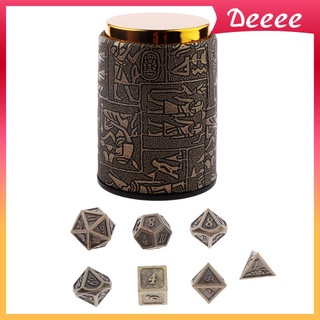[Deeee] Juego de 2 cubos de cubos de poliedro con tazas para dragones Dungeons u0026