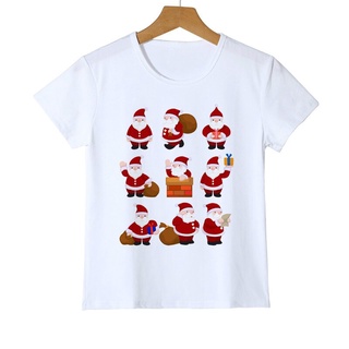 2020 Feliz Navidad Camiseta De Dibujos Animados Santa Claus Niño Los Niños Tops Camisetas 3D Bebé Niña Ropa O-Cuello (8)