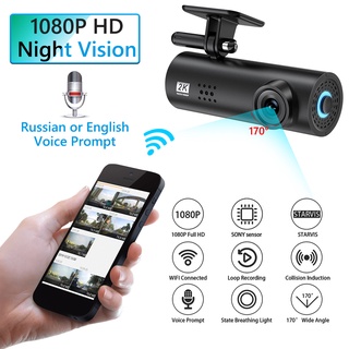 lf9 pro wifi dash cam para coche full hd 1080p visión nocturna g-sensor dashcam