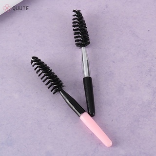 【Ready stock】 Soft hair bevel eyebrow brush beginner makeup brush tool spiral brush eyelash brush short portable makeup brush 【quuye】 (1)