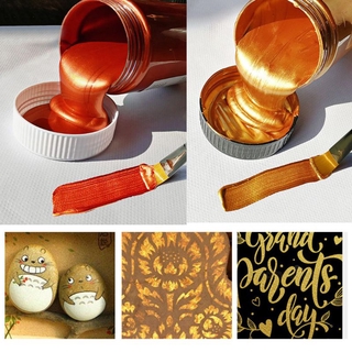 60Ml 100ml pintura acrílica metálica impermeable pintura dorada DIY ropa pintura Graffiti pigmento