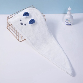 mozell mujeres toalla seca lindo envoltura gorra gorro de ducha conejo oso koala microfibra super absorbente secado rápido baño secador de pelo turbante (9)