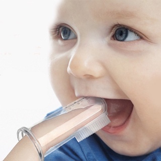 Cepillo De Dientes De Bebé De Silicona Cubierta De Dedo Caja De Almacenamiento Limpieza oral