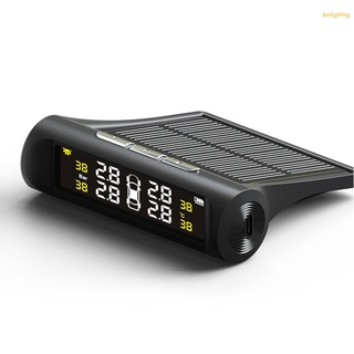 coche tpms sistema de monitoreo de presión de neumáticos de carga solar hd pantalla lcd digital sistema de alarma automático inalámbrico con 4 sensores (3)