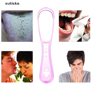 sutiska 2pcs limpiador de lengua mal aliento raspador cepillo de sílice le higiene oral cuidado dental cl