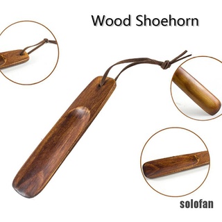 (solofan) 1pc cuerno de zapatos de madera portátil accesorios de zapatos de madera maciza zapatero