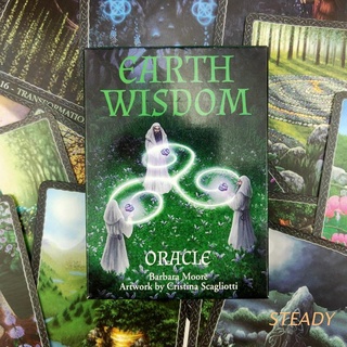 STEADY Earth Wisdom Oracle Cards Completo Inglés 32 Cartas Baraja Tarot Divertido Juego De Mesa