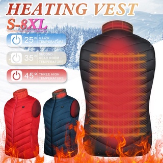 Heated Vest Warm Winter Warm Electric USB Jacket Men Women Heating Coat Washable Thermal 2 heating zones 4Min