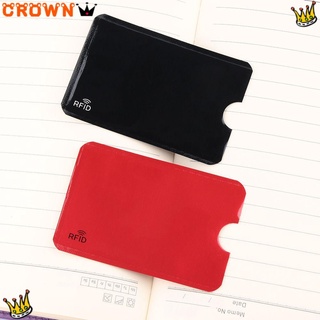 CROWN 5PCS Smart Rfid Card Holder Safety Blocking Aluminium Protect Case Cover Bank Cover Reader Credit Cards Anti Thief/Multicolor