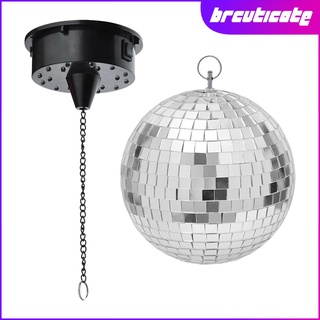 Control de sonido 18 luces LED, espejo giratorio de vidrio, Motor de bola de Disco, espejo de reflexión para fiesta Disco DJ