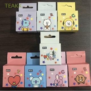 TEAKK Scrapbook Decoration BTS Stickers Safe and Non-toxic Adhesive Tapes Washi Tape Butter Album Related Washi Paper Material Durable Peripheral Products BT21 Sticker