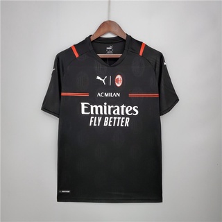 AC Milan 2021 - camiseta de fútbol negra 2022
