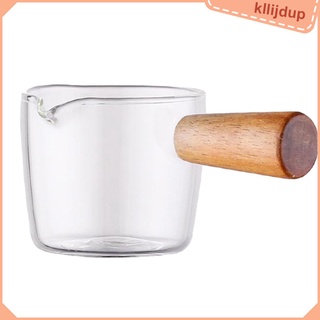 [kllijdup] Multifuncional de vidrio de alta borosilicato olla de leche resistente al calor de alimentos salsa especial sartén café leche olla mango de madera