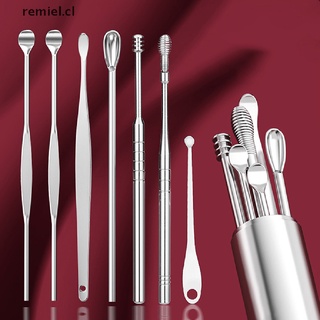 【remiel】 6/7Pcs Ear Pick Cleaning Health Care Tool Ear Wax Remover Cleaner Curette Kit CL (1)