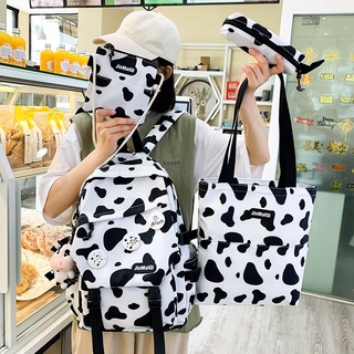 Schoolbag Mujer Versión Coreana En Vaca Japonesa Gran Capacidad Mochila Preppy Estilo Lindo Chica Suave Estudiante (1)