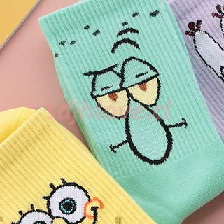 Calcetines de Esponja de algodón Puro Bob Esponja para hombre y mujer calcetines para el hogar (3)