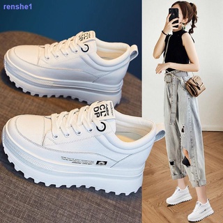 Zapatos blancos Para mujer con suela gruesa/Casual/versión Coreana Para Primavera/verano 2021