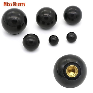 [misscherry] plástico negro m4/m5/m6/m8/m10/m12 rosca en forma de bola cabeza de sujeción tuercas perilla