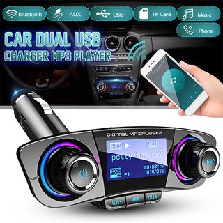 Fm transmisor auxiliar modulador Bluetooth 5.0 coche manos libres Kit reproductor MP3 Dual USB