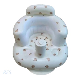 RES Multifuncional Bebé PVC Inflable Asiento Aprendizaje Comer Cena Silla Taburete De Baño Sofá