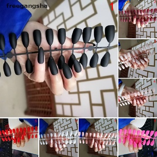 [rfe] 24pcs moda uñas postizas gel acrílico completo francés uñas falsas herramientas de arte fvxh