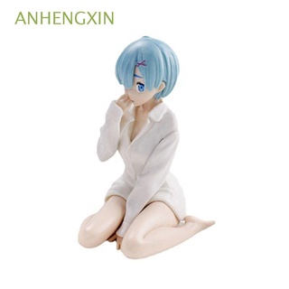 Anhengxin adornos figura de acción coleccionable Rem arrodillado Ver Re: vida un mundo diferente de cero Rem figura estatua Anime muñeca PVC modelo de juguete