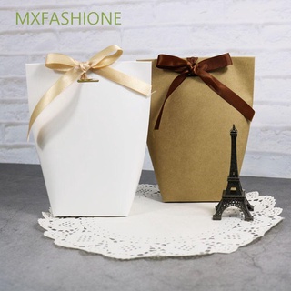 Mxfashione cajas negras blanco suministros de envoltura de caramelo caja de galletas 5pcs papel Kraft de boda Merci caja de embalaje bolsas