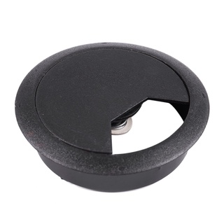3 piezas de 50 mm agujero de taladro dia escritorio cable de alambre cable ojales cubierta negro (4)