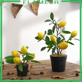 [FLAMEER] granada de fruta Artificial o árbol de limón Bonsai para decoración del hogar de la fiesta de boda