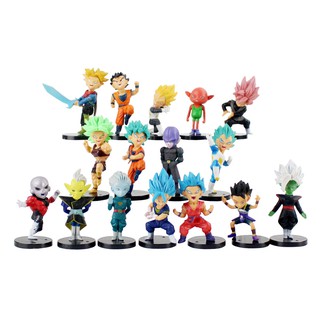 16 unids/set Dragon Ball Z Super Son Goku Jiren Kale Grand Priest Zamasu troncos Vegeta figura juguetes