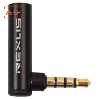 REXLIS 1PC 3.5mm Male to Female 90 Degree Right Angled Adapter Audio