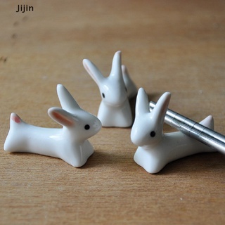 [Jijin] Palillos De Cerámica En Forma De Conejo , Cuchara , Tenedores , Soporte Duradero , Encantador Para Estante .