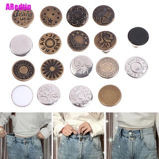 [Aredtin] 6 botones desmontables universales Jeans Clip botón perfecto ajuste sin necesidad de coser
