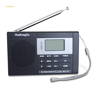 Portable Radio FM/AM/SW World Band Media Speaker Digital Display MP3 Player Recorder