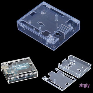(Zitg) 1 pza funda De Plástico Abs negra/Transparente/funda Para Arduino R3 Cxv