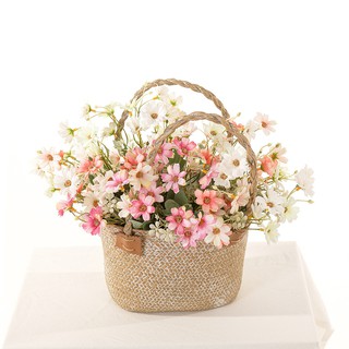 10 pzs pequeñas flores artificiales/flores artificiales/flores falsas/plantas verdes para decoración del hogar/fiestas/bodas