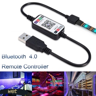 ♬ Hot Mini Wireless 5-24V Smart Phone Control RGB LED Strip Light Controller USB Cable Bluetooth 4.0 WET