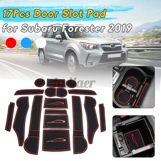 18PCS Gate Slot Pads Set Non-slip Door Mat Cup Holder For Subaru Forester (1)