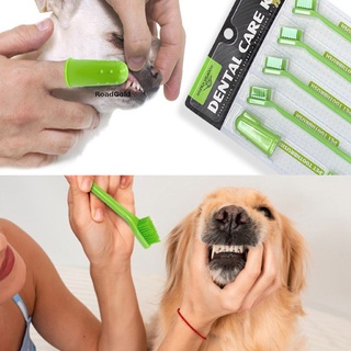 Roadgold - juego de 6 cepillos de dientes para mascotas, cepillo de dientes y dedo, perros, gatos, cuidado de los dientes, Cleanin RG BELLE