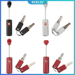 (berlín) cerradura de equipaje tsa13226 mini cuerda de alambre de calavera flexible con 2 llaves