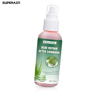 superain 50ml aloe gel spray natural portátil esencia herbal sunburn aloe reparación spray para exteriores (8)