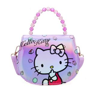 moda de dibujos animados de hello kitty niñas bolso de mensajero lindo de los niños solo bolsos de hombro de los niños abalorios bolsos