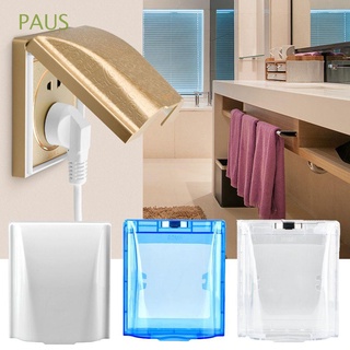 PAUS Transparent Electric Plug Cover Power Outlet Switch protection box Socket Protector Splash Box 86 type Waterproof Bathroom Supplies Sockets/Multicolor