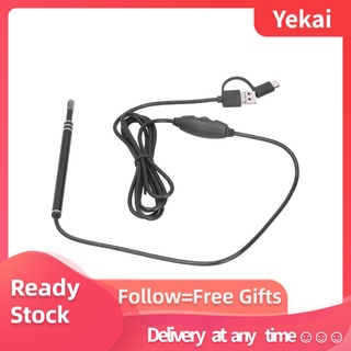 Yekai 3 en 1 limpieza de oídos endoscopio Visual HD cera herramienta de eliminación con luces LED para Android